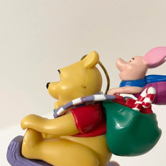 Disney Noma Winnie The Pooh And Piglet Christmas Tree Ornament Sleigh Sled - Picture 13 of 16